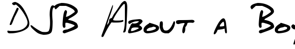 DJB About a Boy font preview